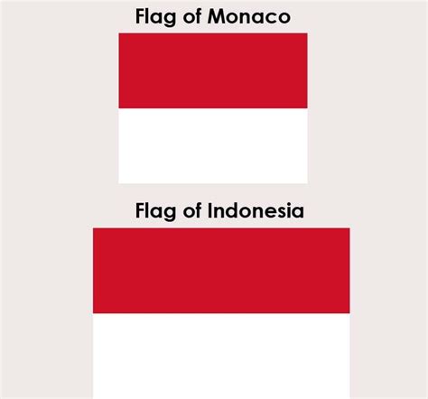 indonesia flag and monaco flag
